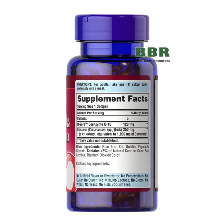 Co Q-10 & Cinnamon 60 Softgels, Puritans Pride
