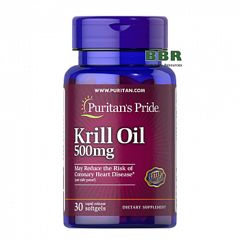 Krill Oil, 500mg 30 Softgels, Puritans Pride