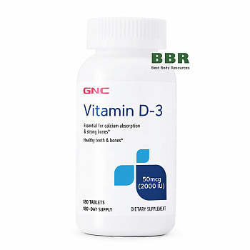 Vitamin D3 2000iu 180 Tabs, GNC