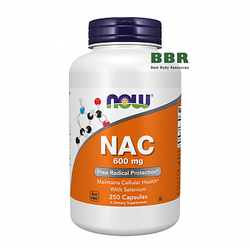 NAC 600mg 250 Caps, NOW Foods
