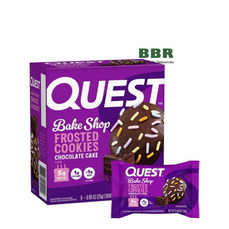 Quest Bake Shop Frosted Cookies 25g, Quest Nutrition