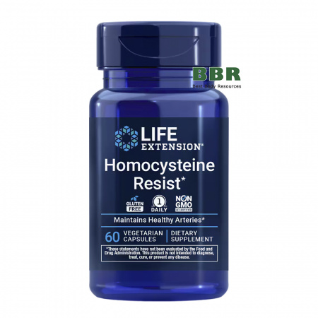 Homocysteine Resist 60 Veg Caps, Life Extension