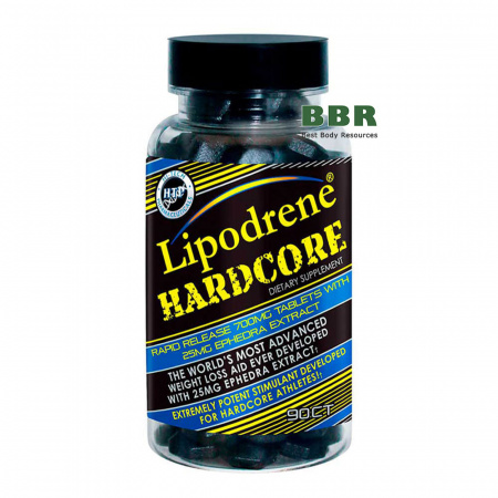 Lipodrene Hardcore with 25mg Ephedra 90 Tabs, Hi-Tech Pharma