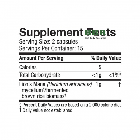 Lion`s Mane Mushrooms 30 Caps, Host Defense