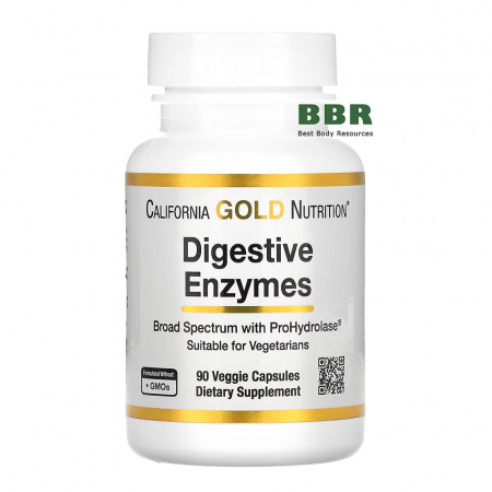 Digestive Enzymes 90 Veg Caps, California GOLD Nutrition