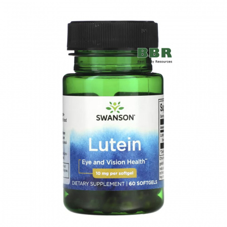 Lutein 10mg 60 Softgels, Swanson