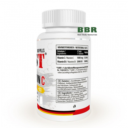 Vitamin C 1000mg + D3 100 Tabs, MST