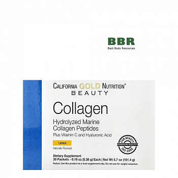 Hydrolyzed Marine Collagen Peptides 30 Packets, California GOLD Nutrition