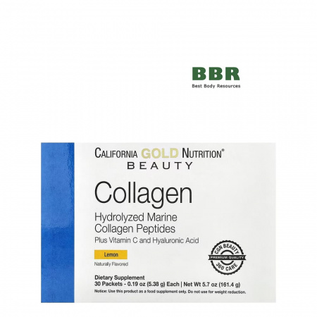 Hydrolyzed Marine Collagen Peptides 30 Packets, California GOLD Nutrition