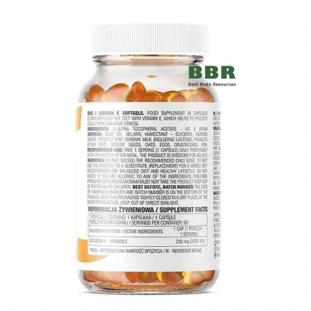 Vitamin E 90 Softgels, OstroVit