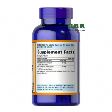 Vitamin C-1000 with Bioflavonoids and Rose Hips 250 Tabs, Puritans Pride