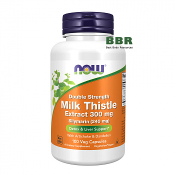 Milk Thistle Extract 300mg Silymarin 240mg 100 Veg Caps, NOW Foods