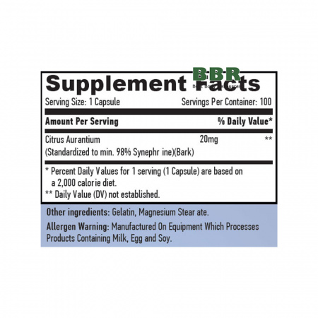 Synephrine 20mg 100 Caps, Haya Labs