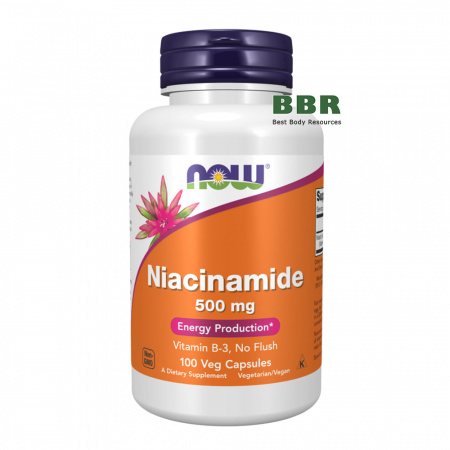 Niacinamide 500mg 100 Veg Caps, NOW Foods