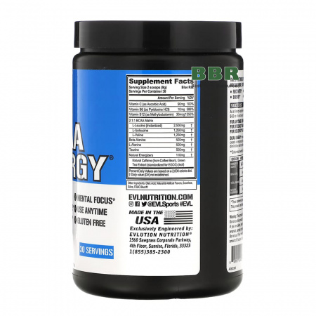 BCAA Energy 30 Servings, EVL