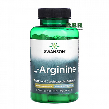L-Arginine 850mg 90 Caps, Swanson