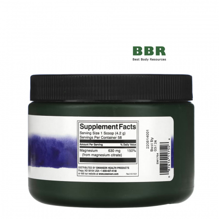 Pure Magnesium Citrate Powder 244g, Swanson