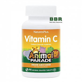 Children Animal Parade Vitamin C 250mg 90 Chewables, Natures Plus