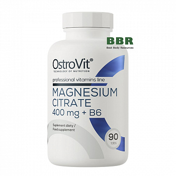 Magnesium Citrate 400mg plus B6 90 Tabs, OstroVit
