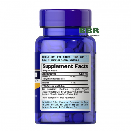 Melatonin 5mg 120 Tabs, Puritans Pride