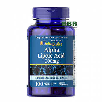 Alpha Lipoic Acid 200mg 100 Caps, Puritans Pride