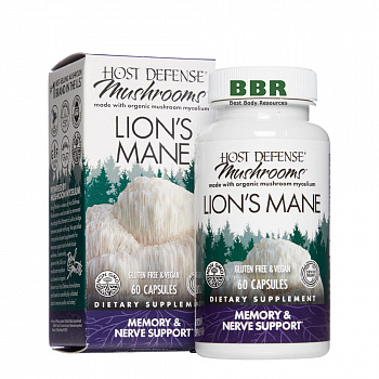 Lion`s Mane Mushrooms 60 Caps, Host Defense