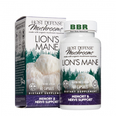 Lion`s Mane Mushrooms 60 Caps, Host Defense