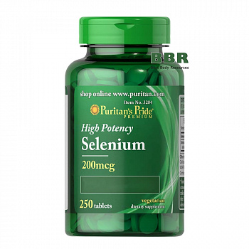 Selenium 200mcg 250 Tabs, Puritans Pride