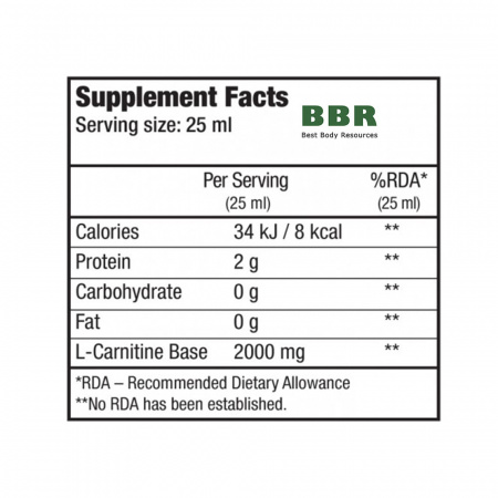 L-Carnitine Ampule 2000 25ml, BioTechUSA