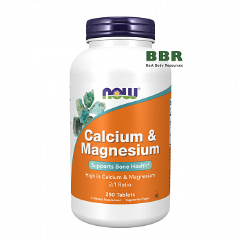 Calcium Magnesium 250 Tabs, NOW Foods