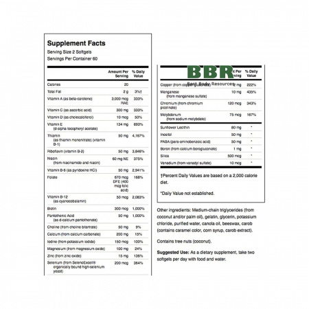 Multi without Iron High Potency 120 Softgels, Swanson