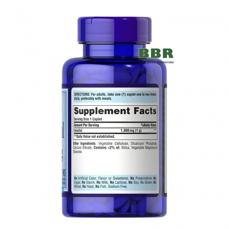 Inositol 1000mg 90 Tabs, Puritans Pride