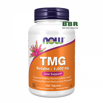 TMG Trimethylglycine 1000mg 100 Tabs, NOW Foods