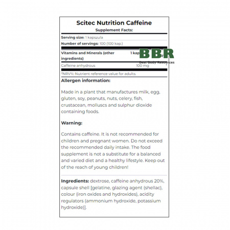 Caffeine 100caps, Scitec Nutrition