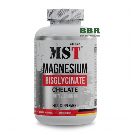 Magnesium Bisglycinate Chelate B6 240 Caps, MST Magnesium Bisglycinate Chelate B6 240 Caps, MST
