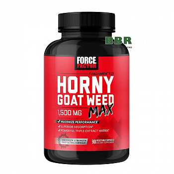 Horny Goat Weed Max 1500mg 90 Veg Caps, Force Factor