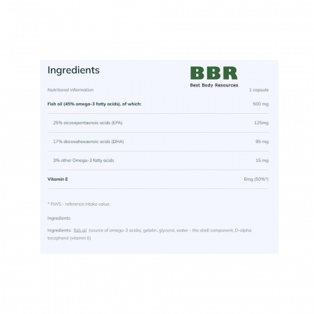 Omega 3 45% + Vit. E 120 Softgels, Olimp