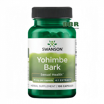 Yohimbe Bark 75mg 100 Caps, Swanson