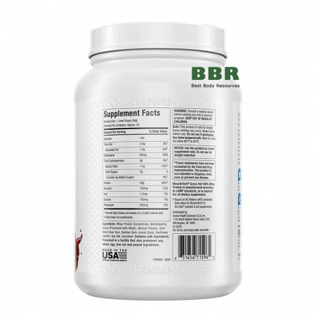 100% Grass-Fed Whey Protein 816g, MuscleTech