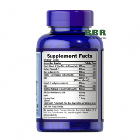 Vitamin B-100 Complex 100 Caps, Puritans Pride