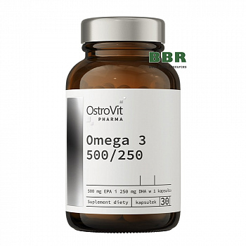 Omega 3 500mg EPA 250mg DHA 30 Softgels, OstroVit Pharma