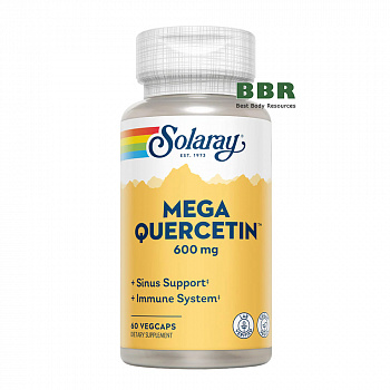 Mega Quercetin 600mg 60 Veg Caps, Solaray