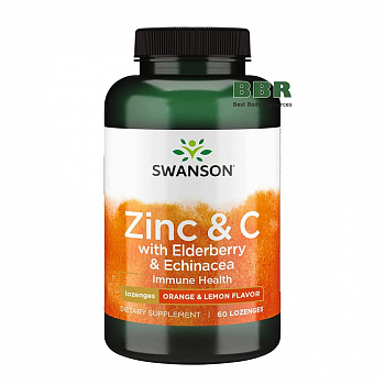 Zinc & C with Elderberry & Echinacea 60 Tabs, Swanson