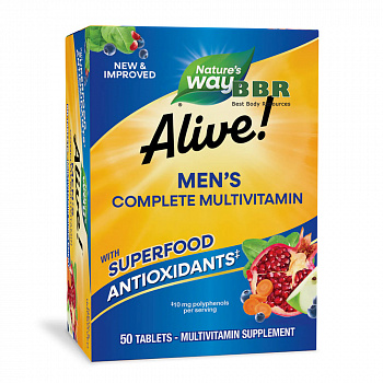 Alive Men's Complete Multivitamin 50 Tabs, Nature's Way