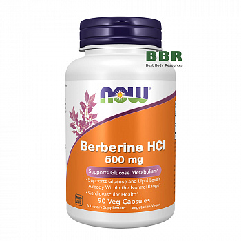 Berberine HCL 500mg 90 Veg Caps, NOW Foods