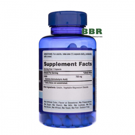 GABA 750mg 90 Caps, Puritans Pride GABA 750mg 90 Caps, Puritans Pride