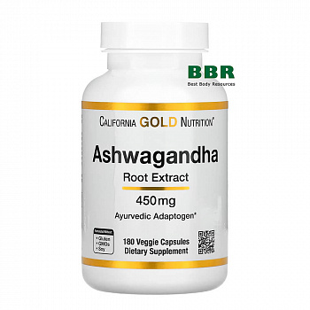 Ashwagandha 450mg 180 Veg Caps, California GOLD Nutrition