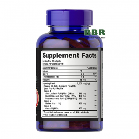 Triple Omega 3-6-9 120 Softgels, Puritans Pride