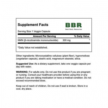 NMN Nicotinamide Mononucleotide 300mg 30 Veg Caps, Swanson