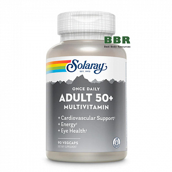 Once Daily Adult 50 plus Multivitamin 90 Veg Caps, Solaray